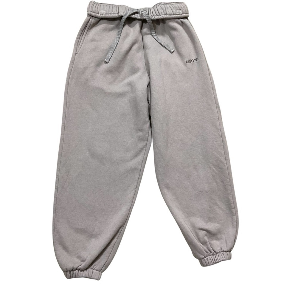 Little Puffy Michelle Choi Dusk Tan Sweatpants Size Medium 23.5” inseam